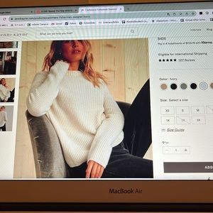 Jenni Kayne cashmere fisherman sweater.